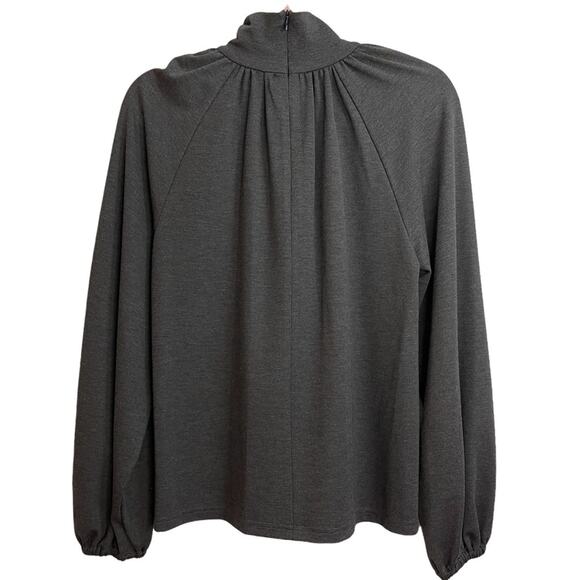 Toccin Long Sleeve Turtleneck Gray Top - Picture 2 of 10
